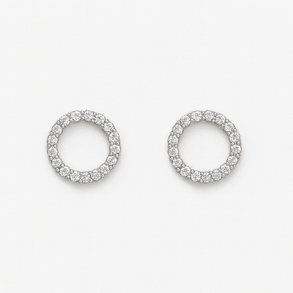 RadiantCircle™ Pavé Circle Studs