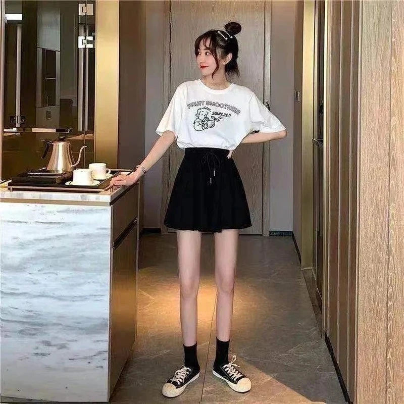 SwingEase™ Drawstring Mini Skirt