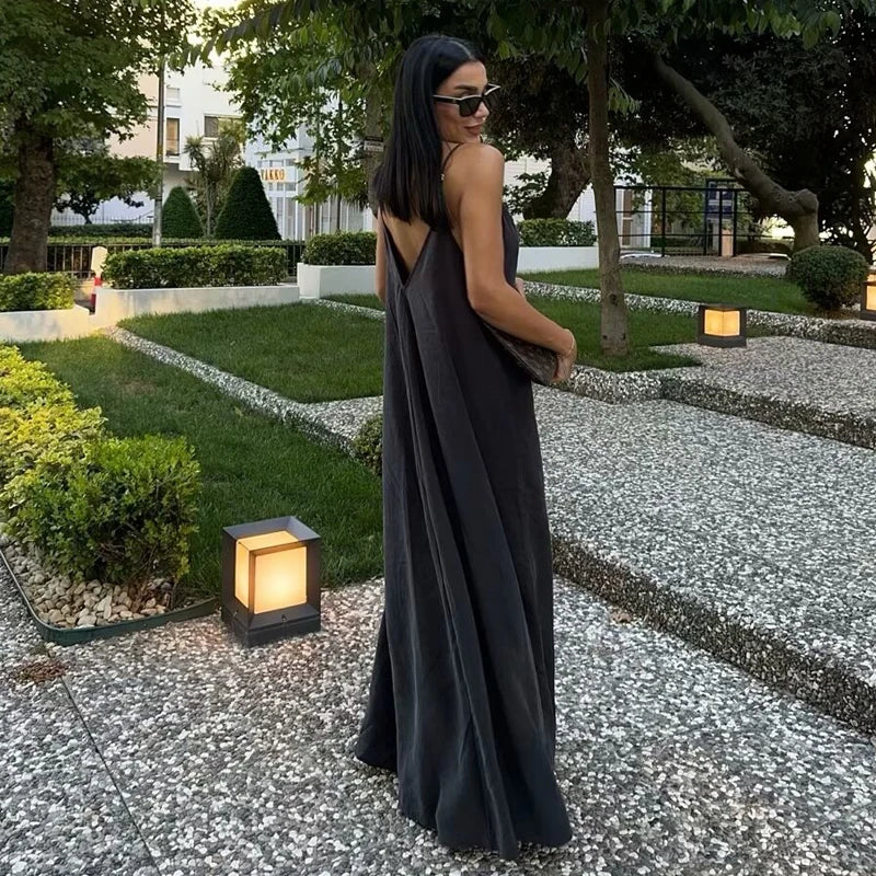 LuxeDrape™ V-Neck Slip Dress