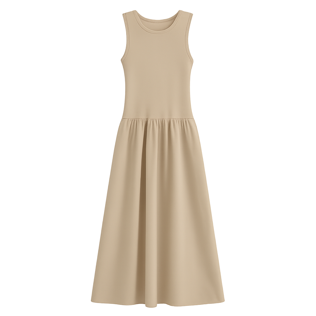 GraceLine™ Drop-Waist Midi Dress