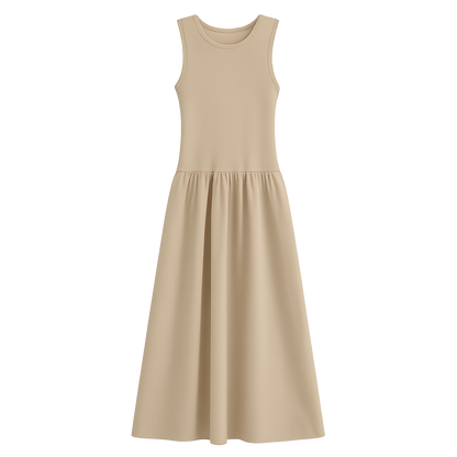 GraceLine™ Drop-Waist Midi Dress