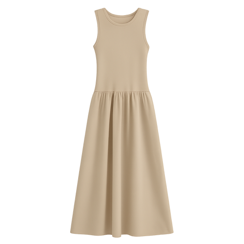 GraceLine™ Drop-Waist Midi Dress