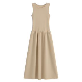 GraceLine™ Drop-Waist Midi Dress
