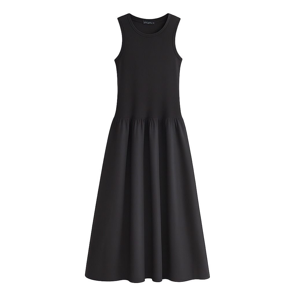 GraceLine™ Drop-Waist Midi Dress