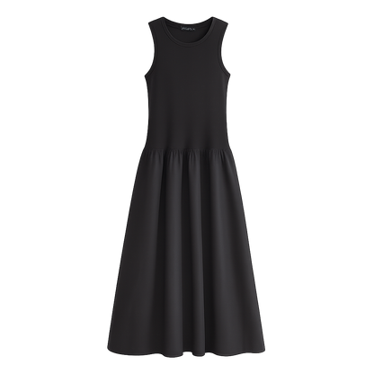 GraceLine™ Drop-Waist Midi Dress