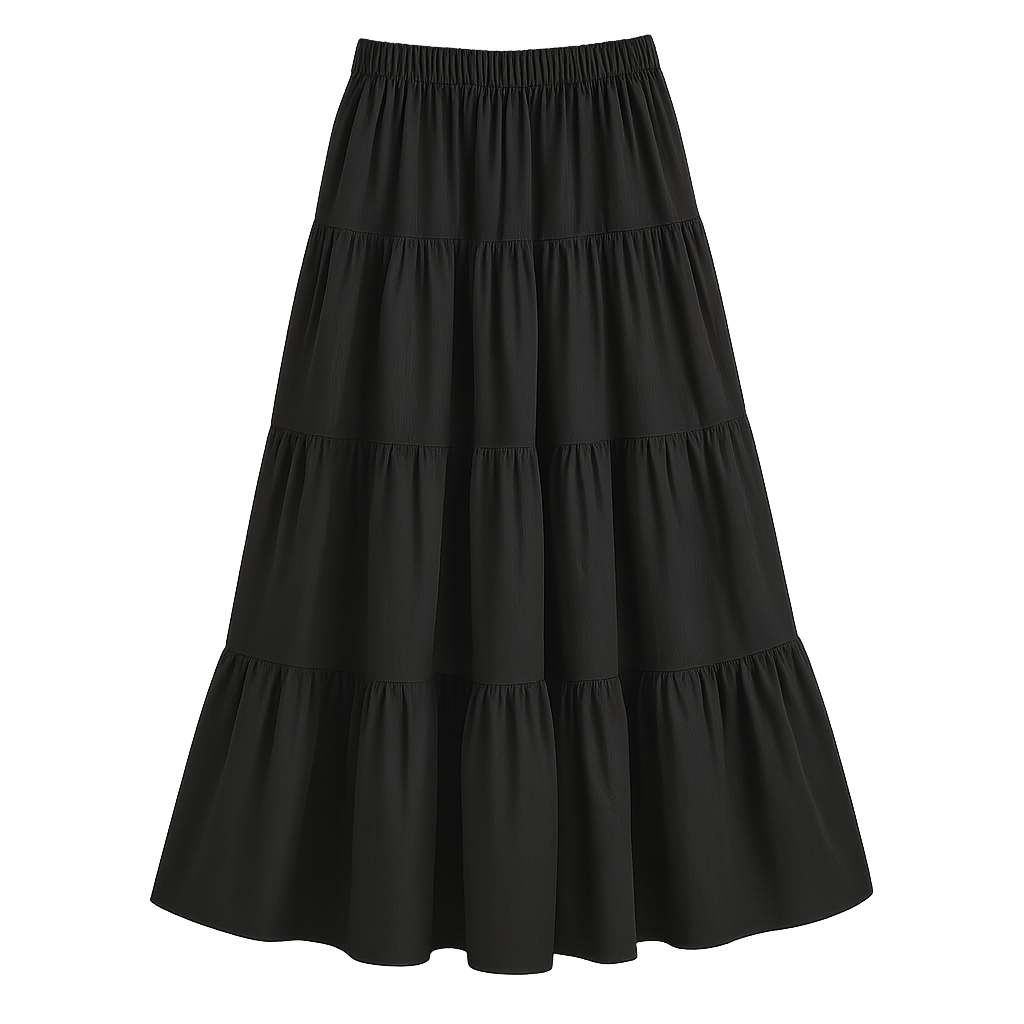 CloudFloat™ Tiered Midi Skirt