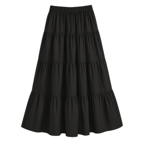CloudFloat™ Tiered Midi Skirt