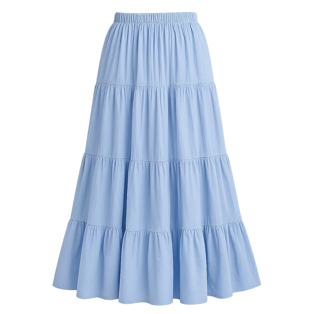 CloudFloat™ Tiered Midi Skirt