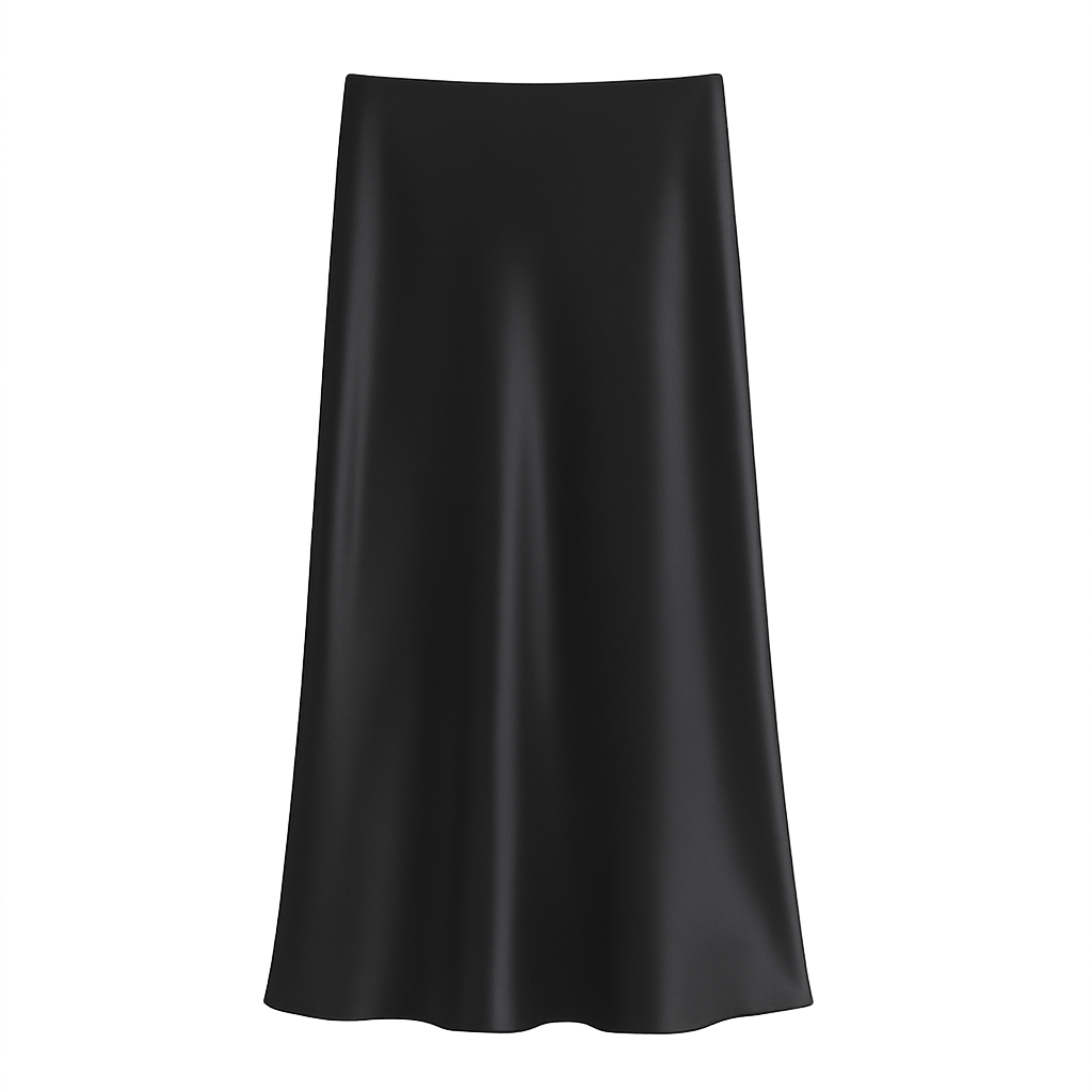 LustreFlow™ Satin Midi Skirt