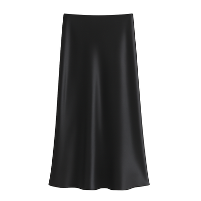 LustreFlow™ Satin Midi Skirt