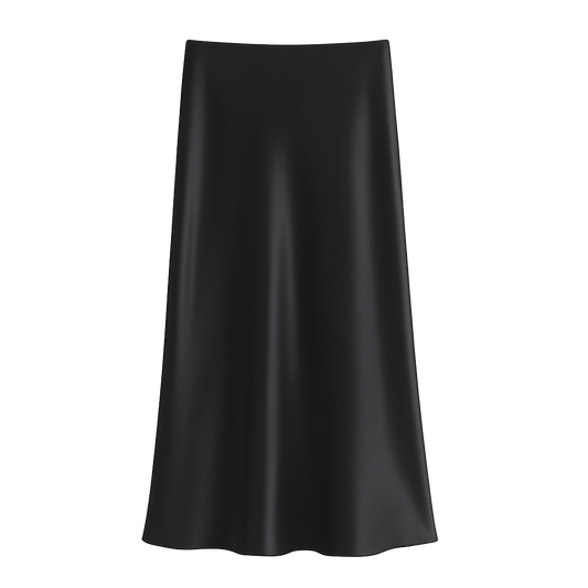 LustreFlow™ Satin Midi Skirt