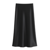 LustreFlow™ Satin Midi Skirt