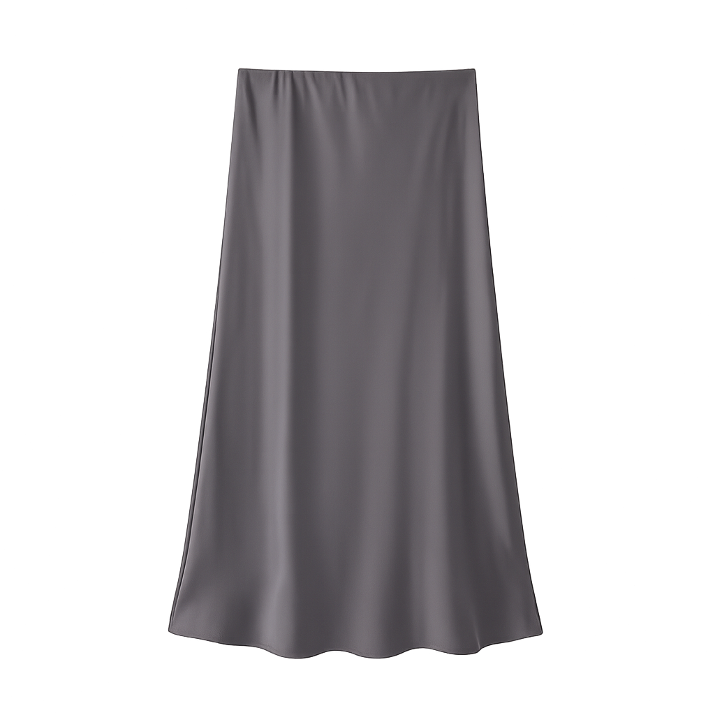 LustreFlow™ Satin Midi Skirt