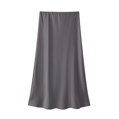 LustreFlow™ Satin Midi Skirt