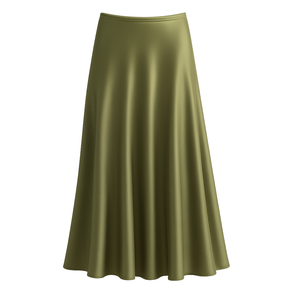 LustreFlow™ Satin Midi Skirt