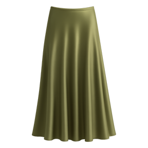 LustreFlow™ Satin Midi Skirt