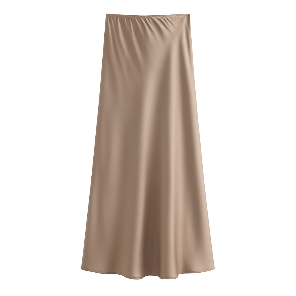LustreFlow™ Satin Midi Skirt