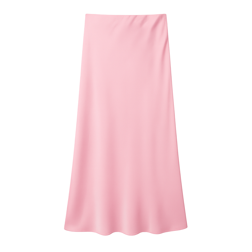 LustreFlow™ Satin Midi Skirt