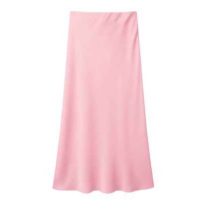 LustreFlow™ Satin Midi Skirt