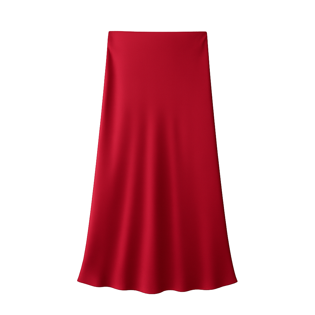 LustreFlow™ Satin Midi Skirt
