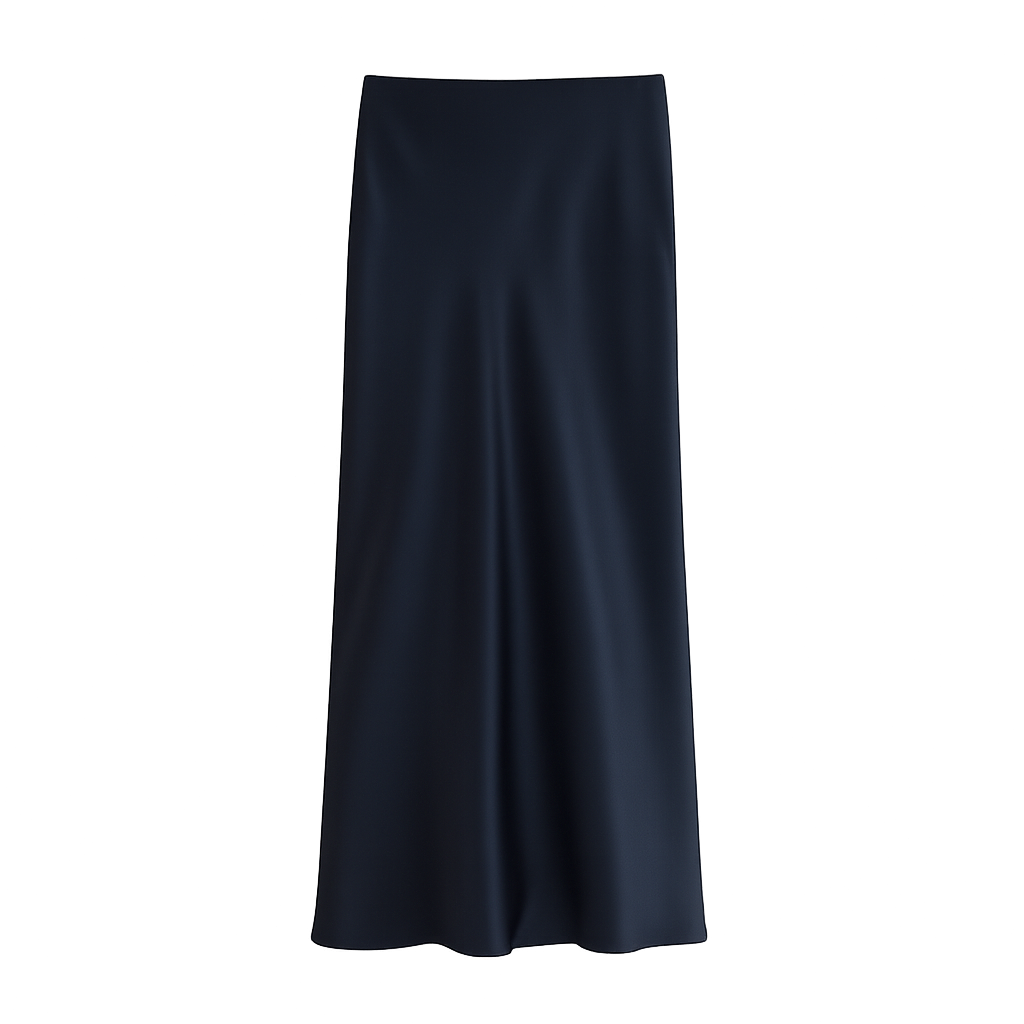 LustreFlow™ Satin Midi Skirt