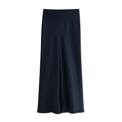 LustreFlow™ Satin Midi Skirt