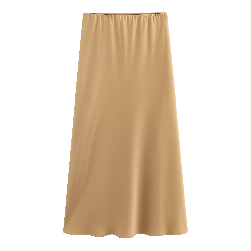 LustreFlow™ Satin Midi Skirt