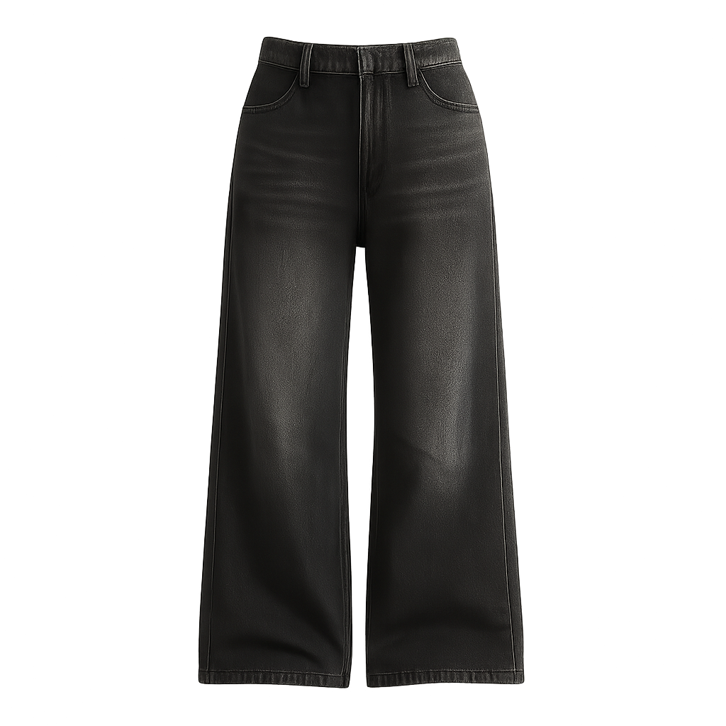 Sculpted Silhouette Wide‑Leg Jeans