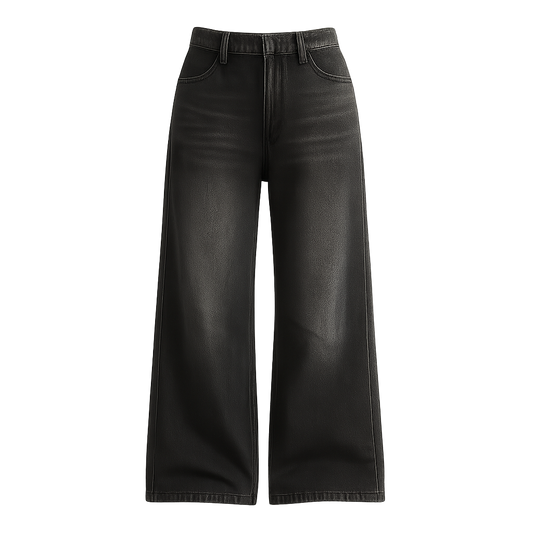 Sculpted Silhouette Wide‑Leg Jeans