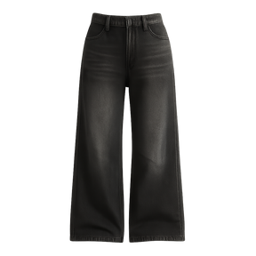 Sculpted Silhouette Wide‑Leg Jeans