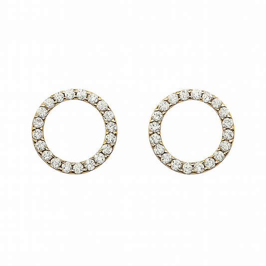 RadiantCircle™ Pavé Circle Studs