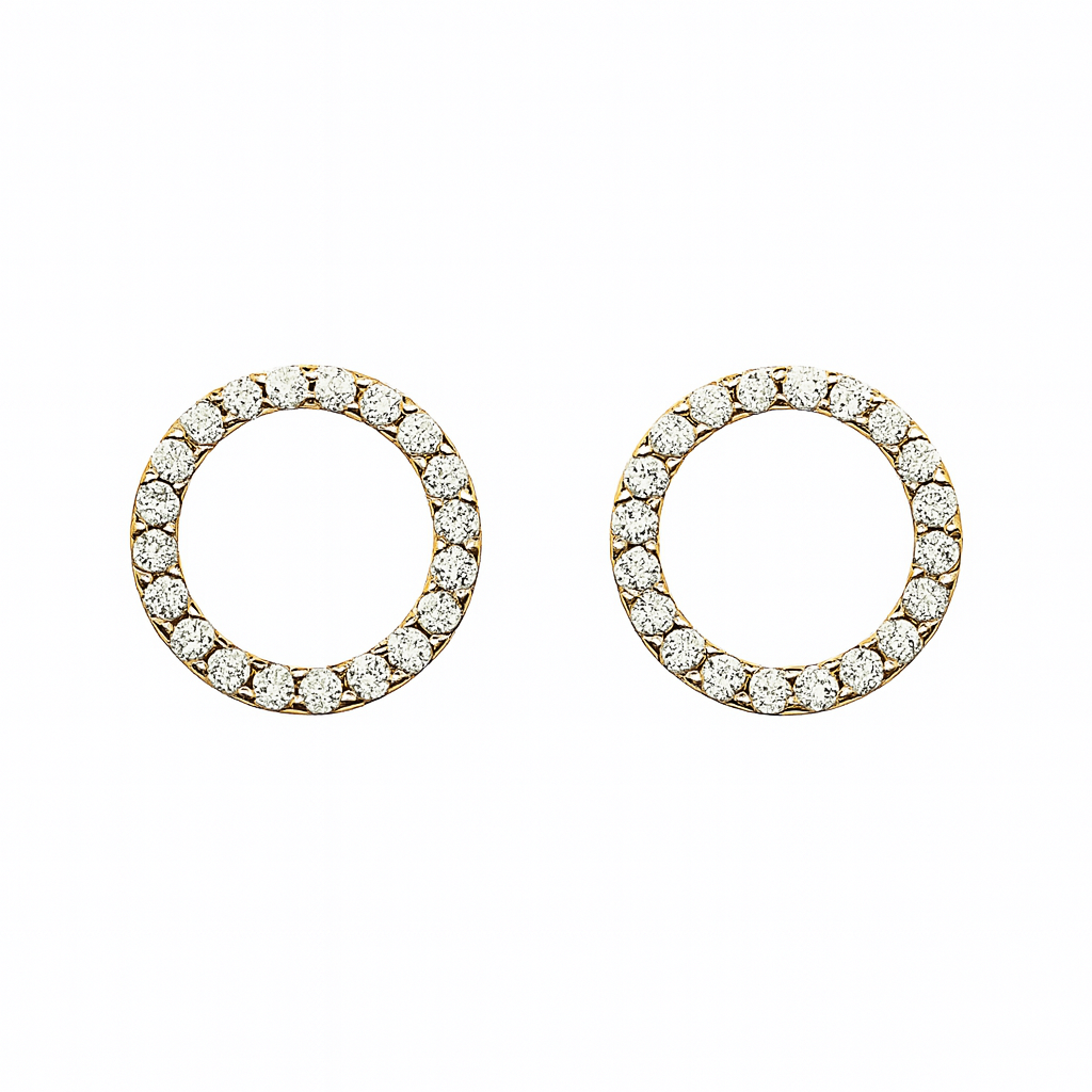 RadiantCircle™ Pavé Circle Studs
