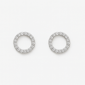 RadiantCircle™ Pavé Circle Studs