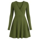 LineaFlow™ Wrap Skater Dress