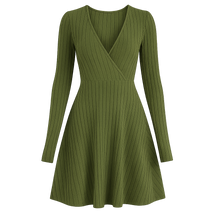 LineaFlow™ Wrap Skater Dress
