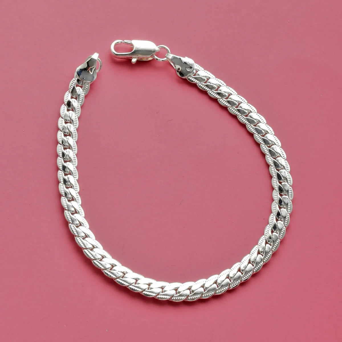 Fashion 925 Sterling Silver Bracelets for Women Simple