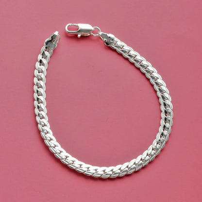 Fashion 925 Sterling Silver Bracelets for Women Simple