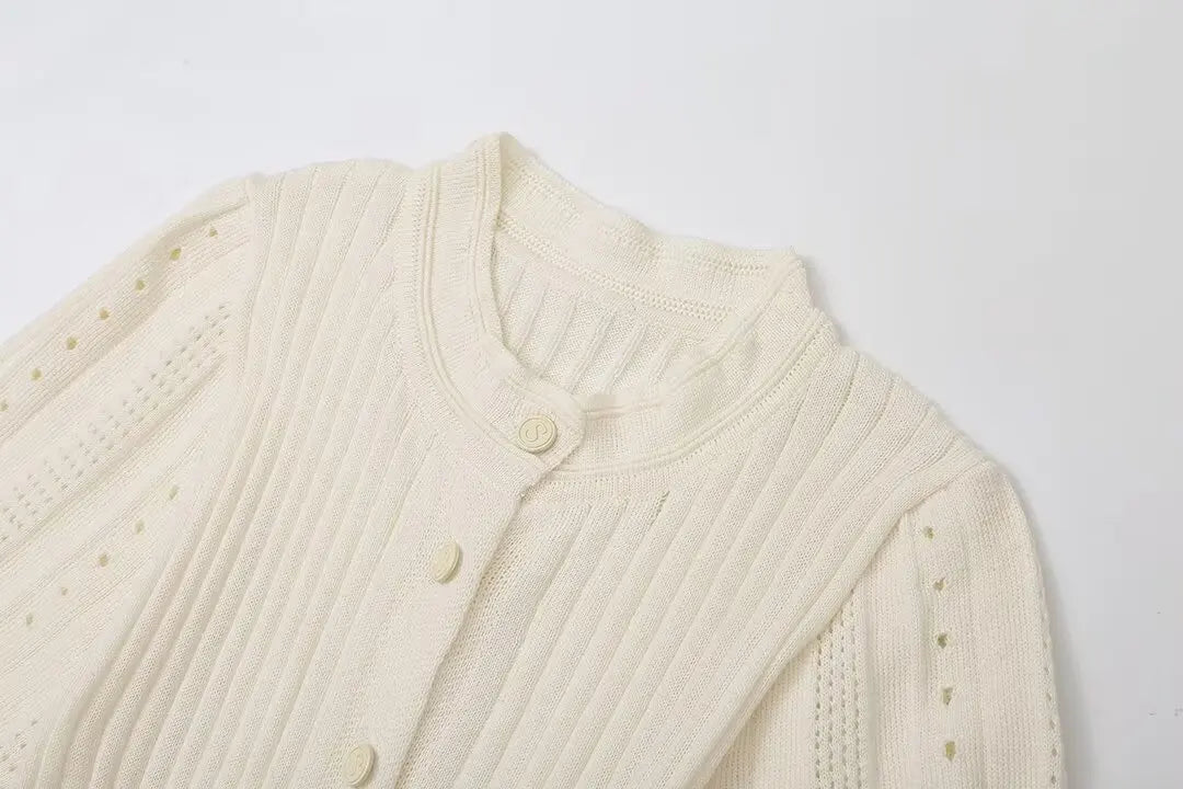 SereneRib™ Button Midi Dress