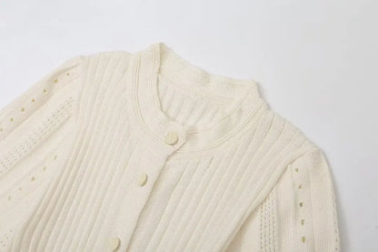 SereneRib™ Button Midi Dress