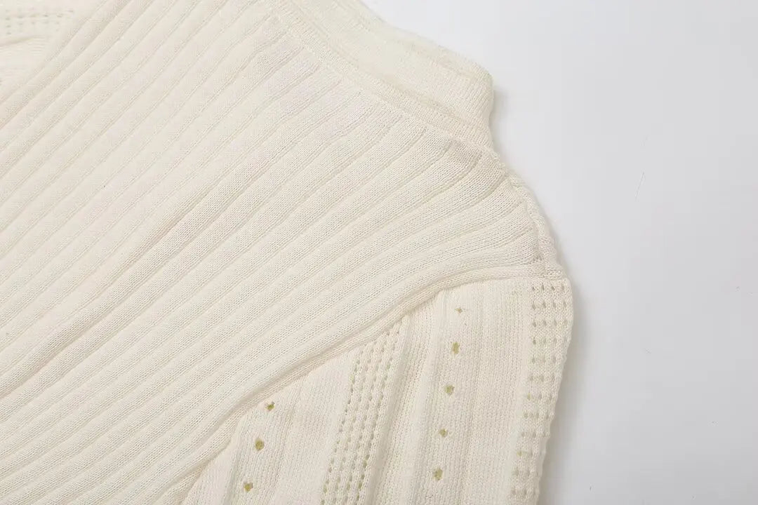 SereneRib™ Button Midi Dress