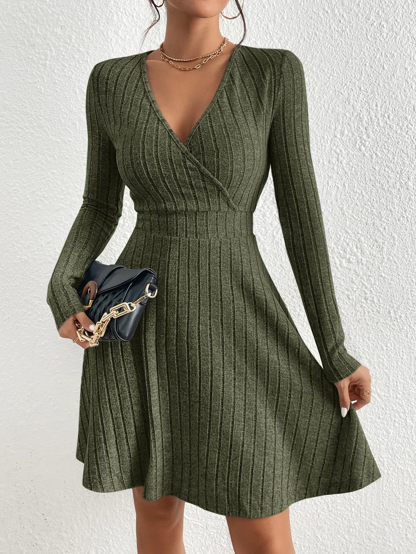 LineaFlow™ Wrap Skater Dress