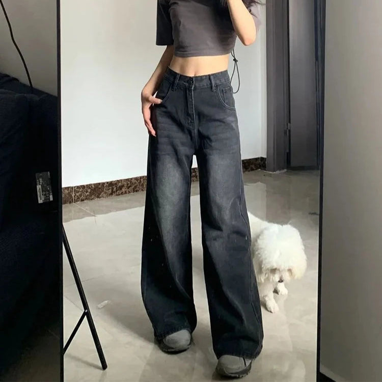 Sculpted Silhouette Wide‑Leg Jeans