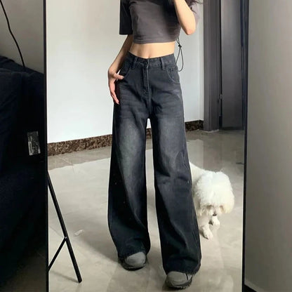 Sculpted Silhouette Wide‑Leg Jeans