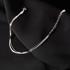 Fashion 925 Sterling Silver Bracelets for Women Simple