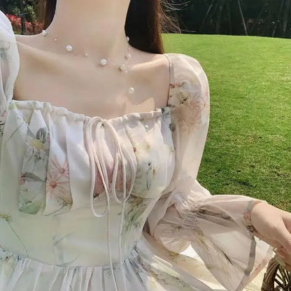 SereneBloom™ Ruched Midi Dress