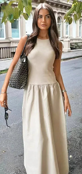 GraceLine™ Drop-Waist Midi Dress
