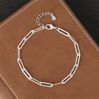 Fashion 925 Sterling Silver Bracelets for Women Simple