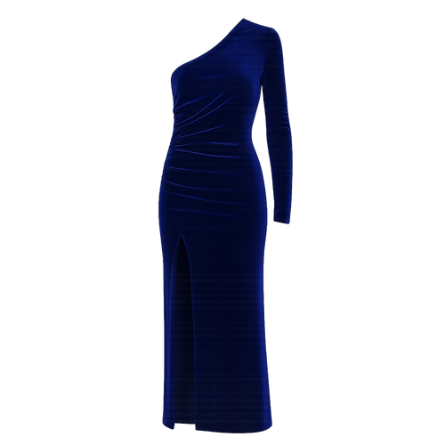 VelourSculpt™ One-Shoulder Gown