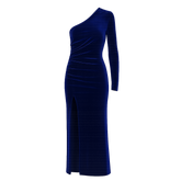 VelourSculpt™ One-Shoulder Gown