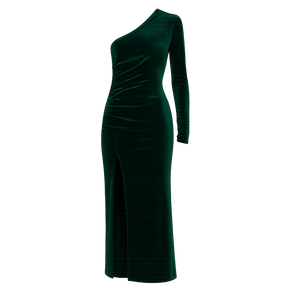 VelourSculpt™ One-Shoulder Gown